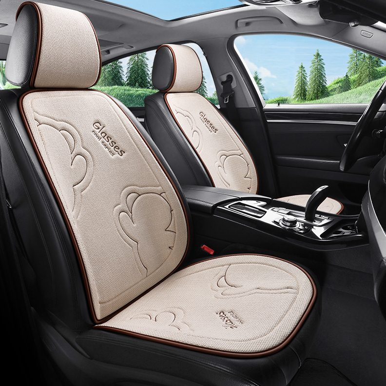 适用3030汽车坐垫 881 8302008标致 亚麻0标志四季40850车座椅套