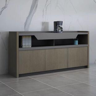 办公家具茶水柜落地书柜矮柜办公柜子资料柜木质办公文件柜