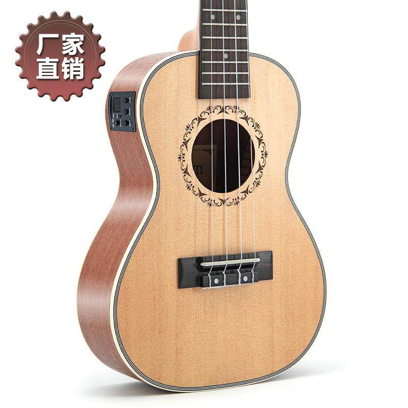 23寸云杉木电箱EQ尤克里里ukulele乌克丽丽四弦琴小吉他直销
