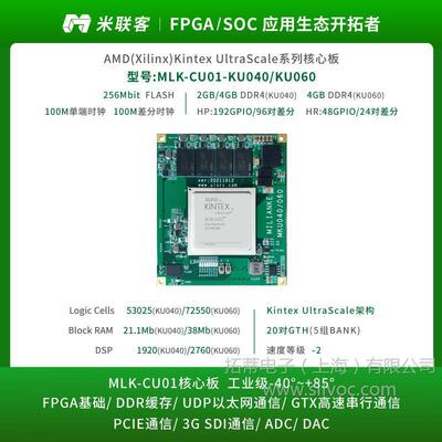 米联客MLK-CU01-KU040/060FPGA核心板XilinxkintexUltrascale