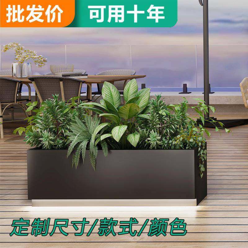 户外太阳能带灯带304不锈钢灯光花箱金属铁艺LED灯发光花槽花池,基础建材,脚轮/万向轮,淘宝优惠券,粉丝福利购,淘宝优惠卷