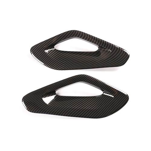 深圳车涯适用于20-21款奔驰GLEGLS配件中控两侧扶手框ABS碳纤纹