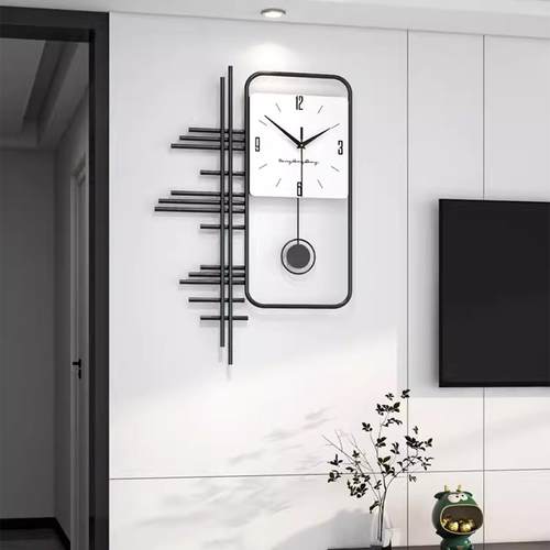 2023新款客厅挂钟简约现代大气家用创意钟表网红时钟挂墙餐厅装饰