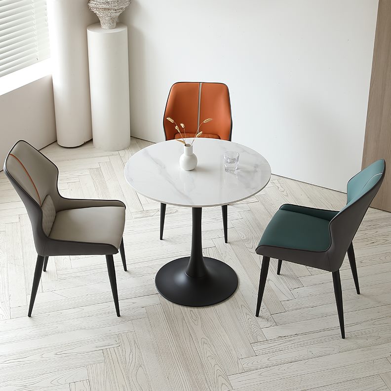 休息区接待小圆桌洽谈桌椅组合休闲岩板餐桌部售楼处商务轻奢会客