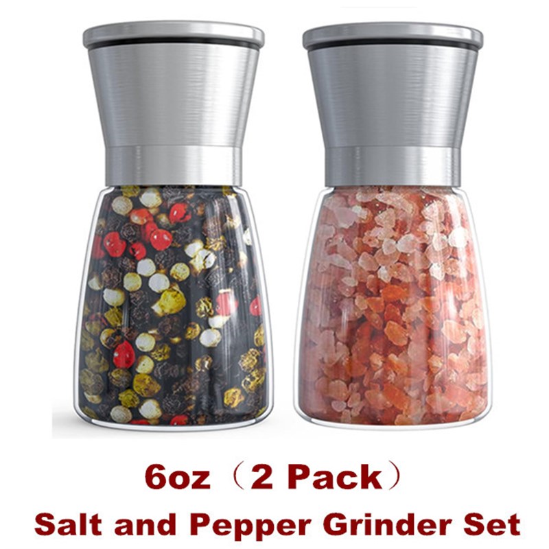 Salt Pepper Shaker Grinder Set Kitchen Spice Mill Kitchen