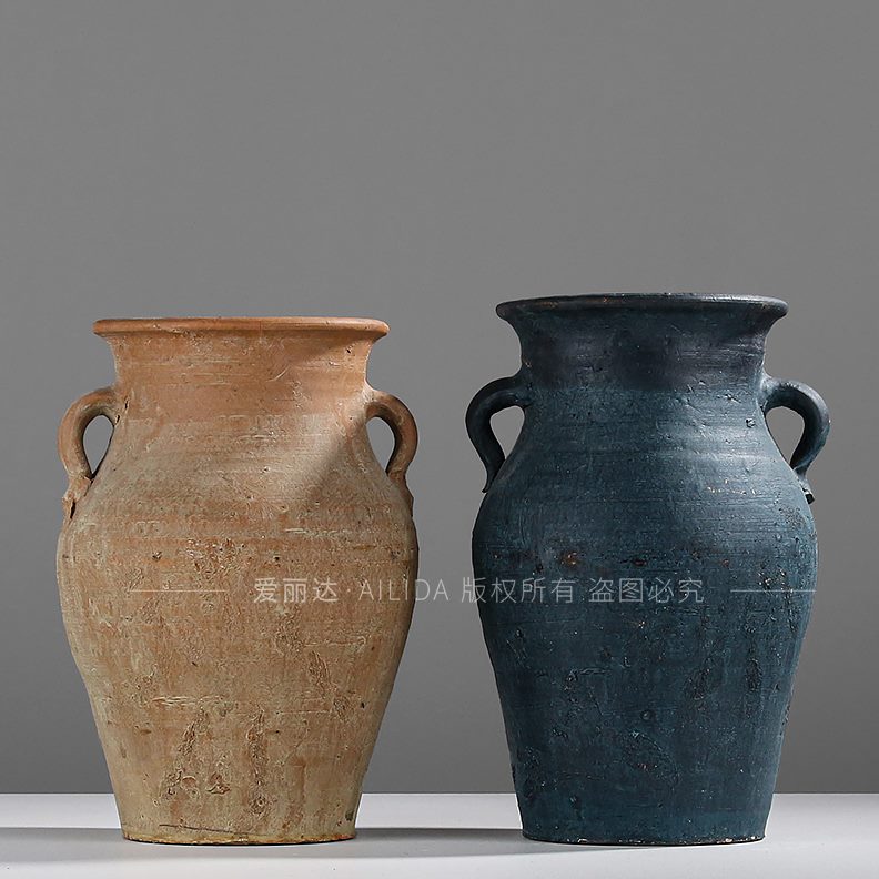 创意摆设落地干花花瓶摆件家居装饰品花艺客厅陶瓷插花