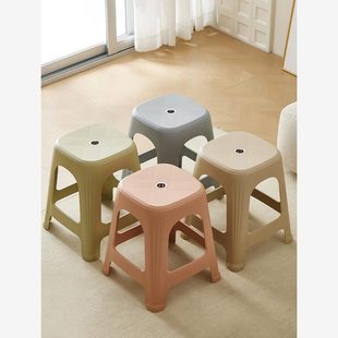 胶用高方凳可餐桌叠成人放登加厚塑料凳板凳家用客厅子餐厅子备