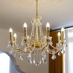 法式轻奢复古水晶吊灯客厅灯中古风浪漫宫廷蜡烛灯美式餐厅卧室灯