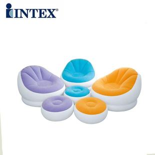 68572豪华充气懒人沙发休闲单人午休沙发办公居家午休躺椅送脚蹬