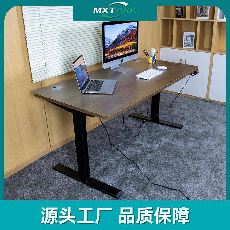 智能电动升降桌双电机2节书桌含记忆人体工学主播办公桌含面板
