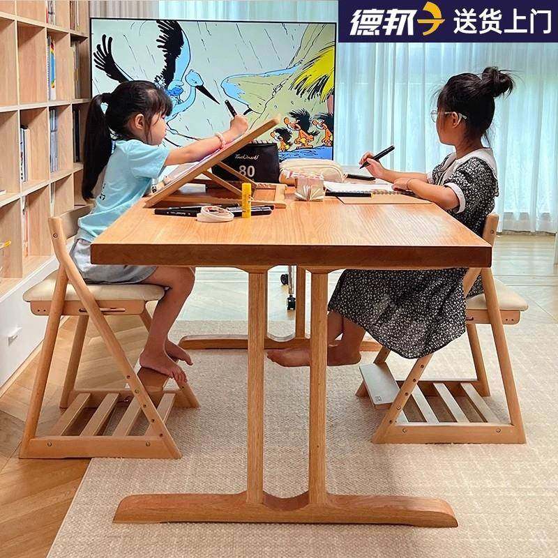 实木书桌电脑桌去客厅化大长书桌阅读学习桌长条桌家用桌子工作台