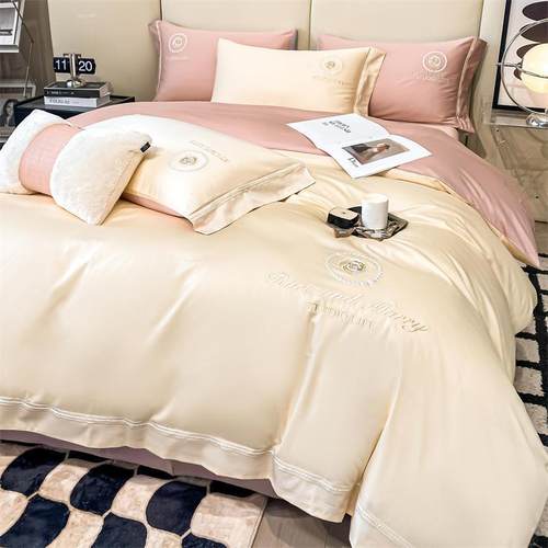 100支长绒棉四件套全棉纯棉床单被套三件套裸睡学生床上用品