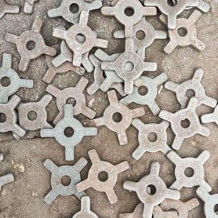 100个十字梅花垫片梅华铁三段铝膜垫方柱扣垫片山型卡螺丝垫片