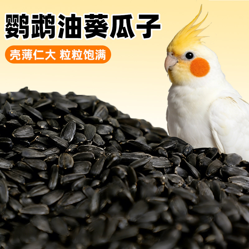 冠之亚鹦鹉零食油葵瓜子虎皮玄凤鸟粮饲料奖励专用小鸟食磨牙用品