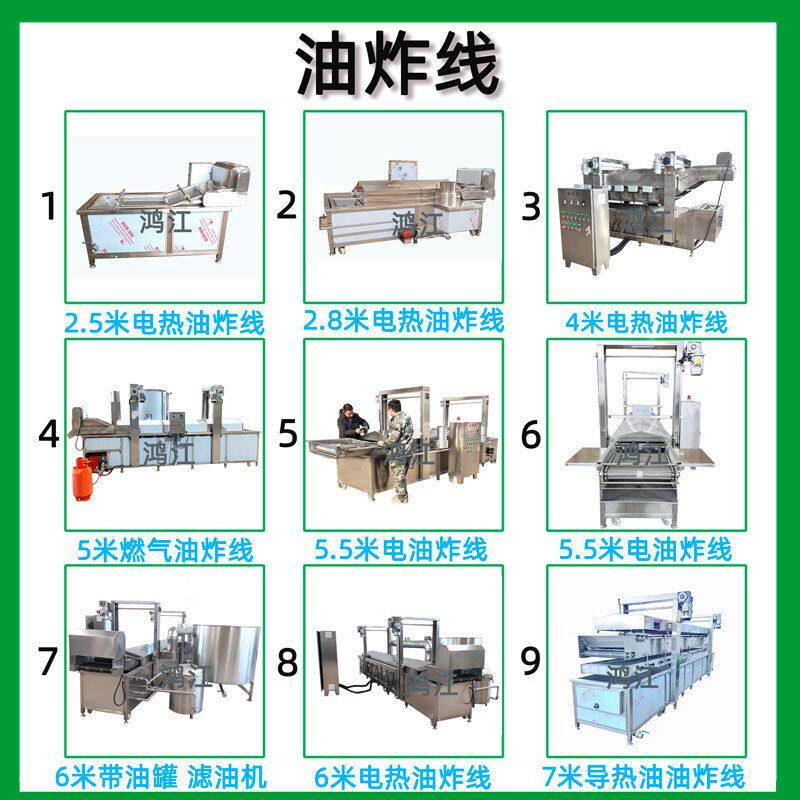 鱿鱼丝油炸机 薄脆油炸设备链条式 大排油炸线带式全自动304材质