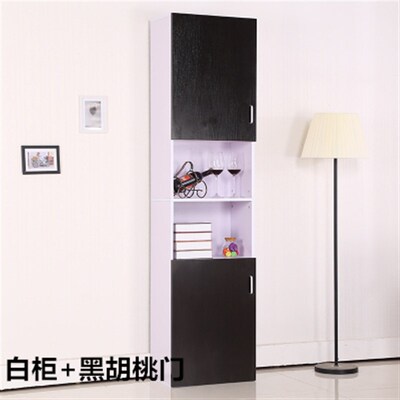 简易带门书柜书架省空间自由组合经济型家用阳台置物木柜定制定做
