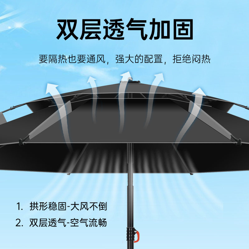 钓鱼伞万向大钓伞加宽加厚防晒伞暴雨地插折叠便携垂钓钓鱼遮阳伞