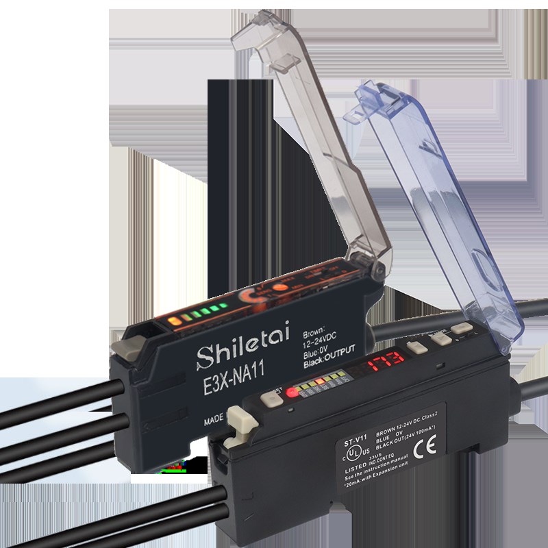 光纤放大器传感器E3X-NA11探头感应器对射反射感应光电开关ST-V11