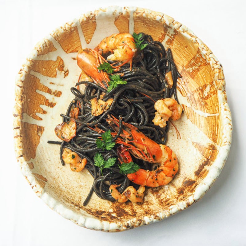 创意粗陶复古拌面碗不规则斜口碗餐厅特色菜碗汤碗陶瓷餐具餐碗