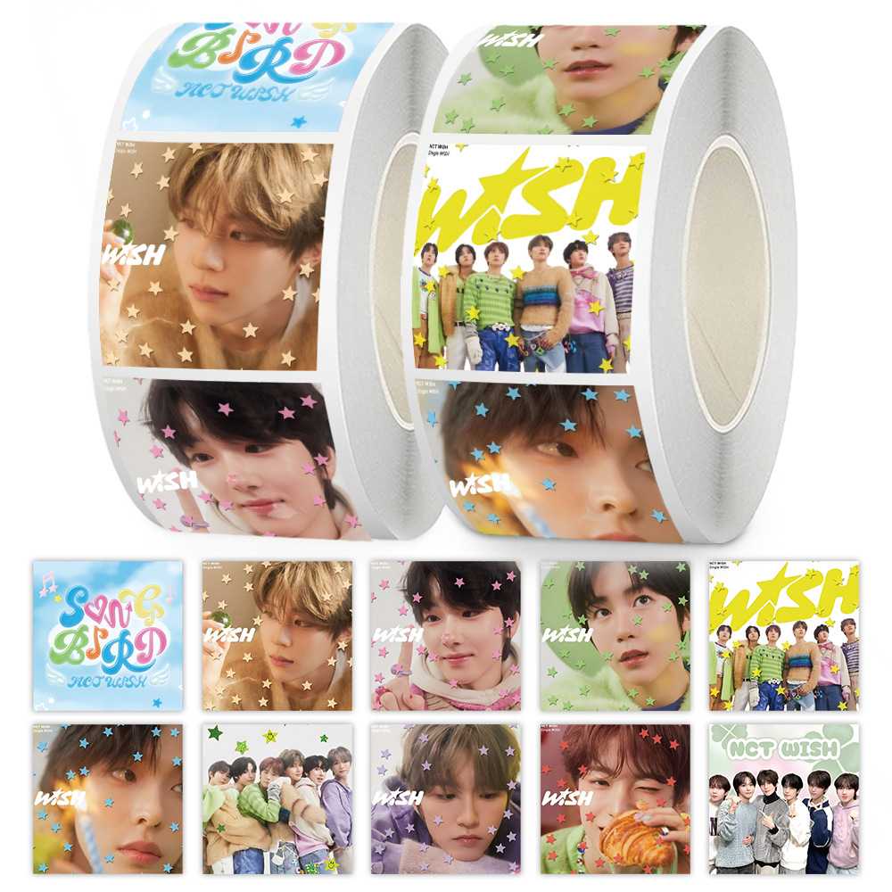 nctwish贴纸卷明星拍立得 周边封口贴手账素材diy文具装饰胶带