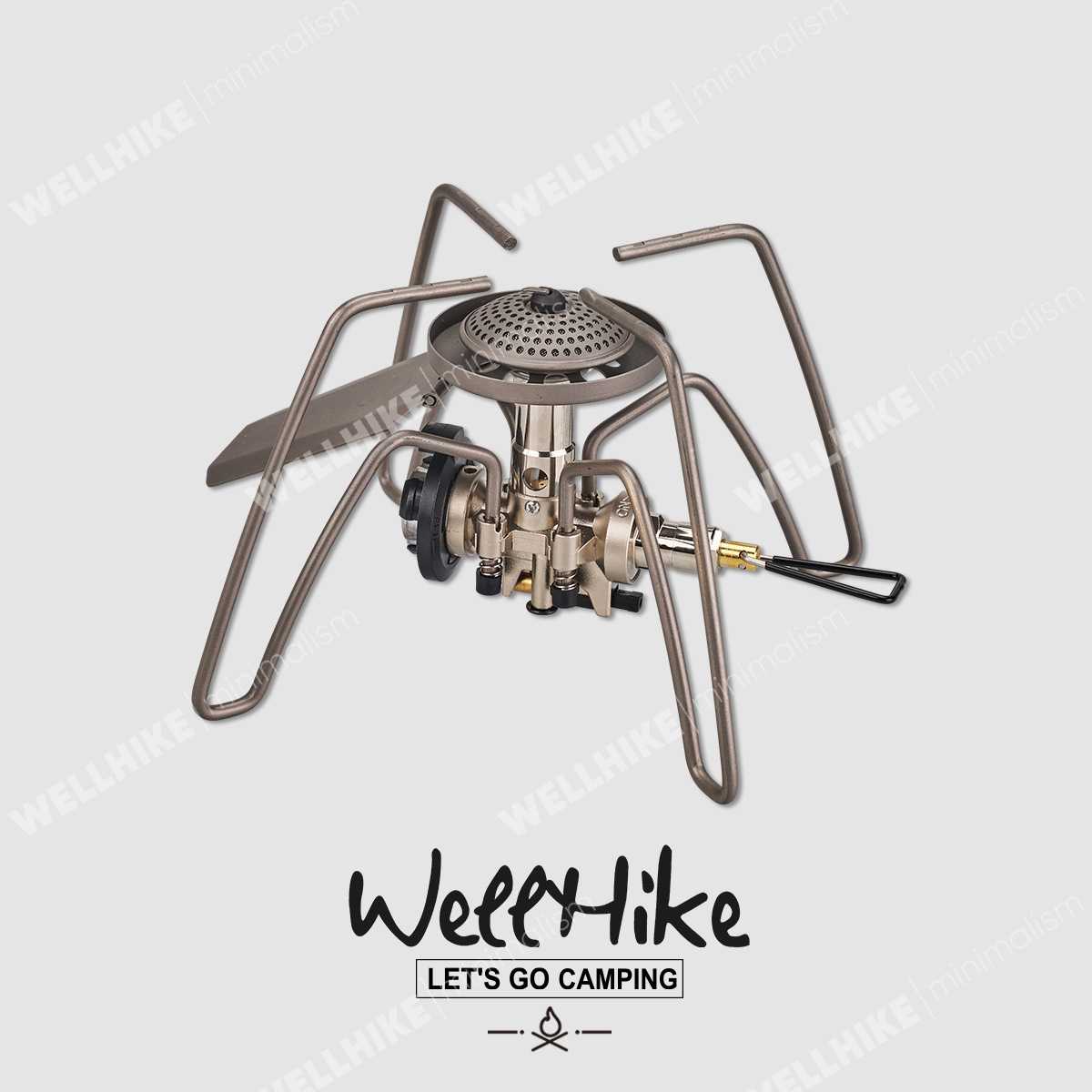 SOTO款黑化钛蜘蛛炉户外露营点火防风折叠大功率炉头卡式炉ST-310