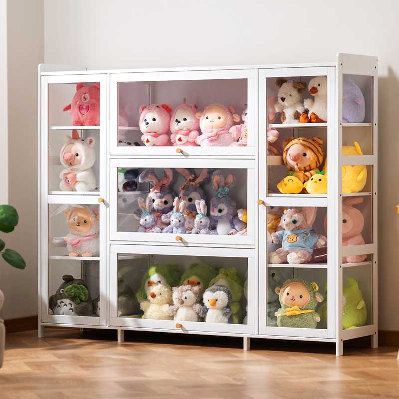 娃娃收纳展示柜毛绒玩具公仔棉花玩偶手办盲盒仿亚克力透明展示盒