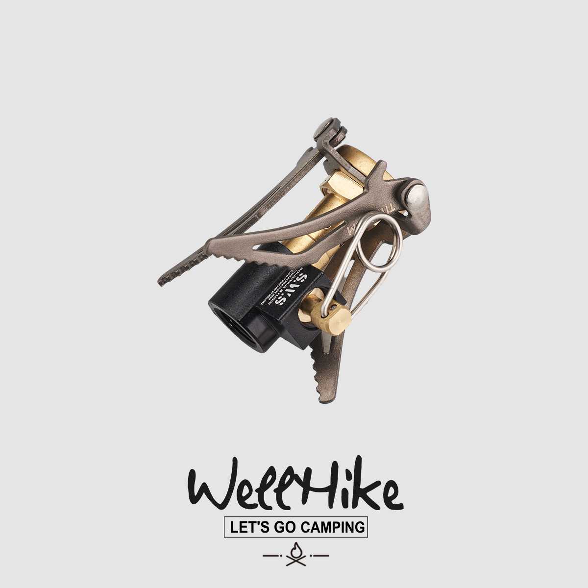 户外露营便携式炉具野外野炊钛炉头燃气炉SWS便携迷你钛炉头