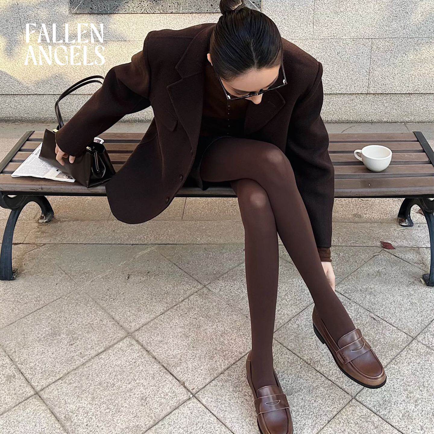 FallenAngels天鹅绒连裤丝袜80D黑丝光腿神器连体秋冬裤袜打底袜