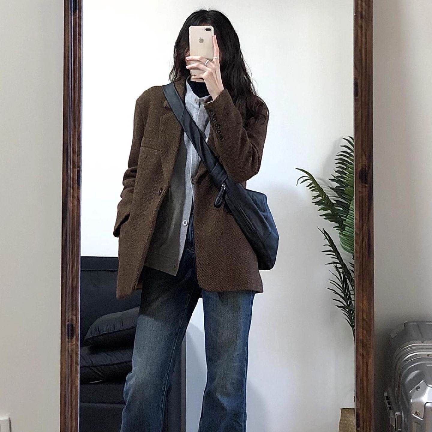 呢子大衣女2025新款西装毛呢外套秋冬小个子高级感韩系流行中长款