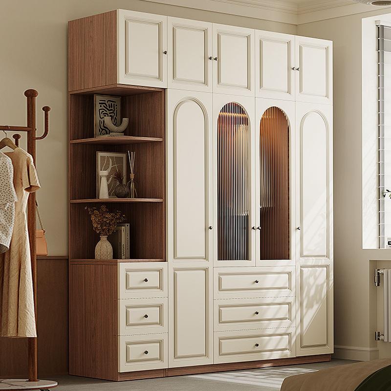 衣柜2024新款法式复古卧室柜子小户型家用欧式大衣橱梳妆台一体