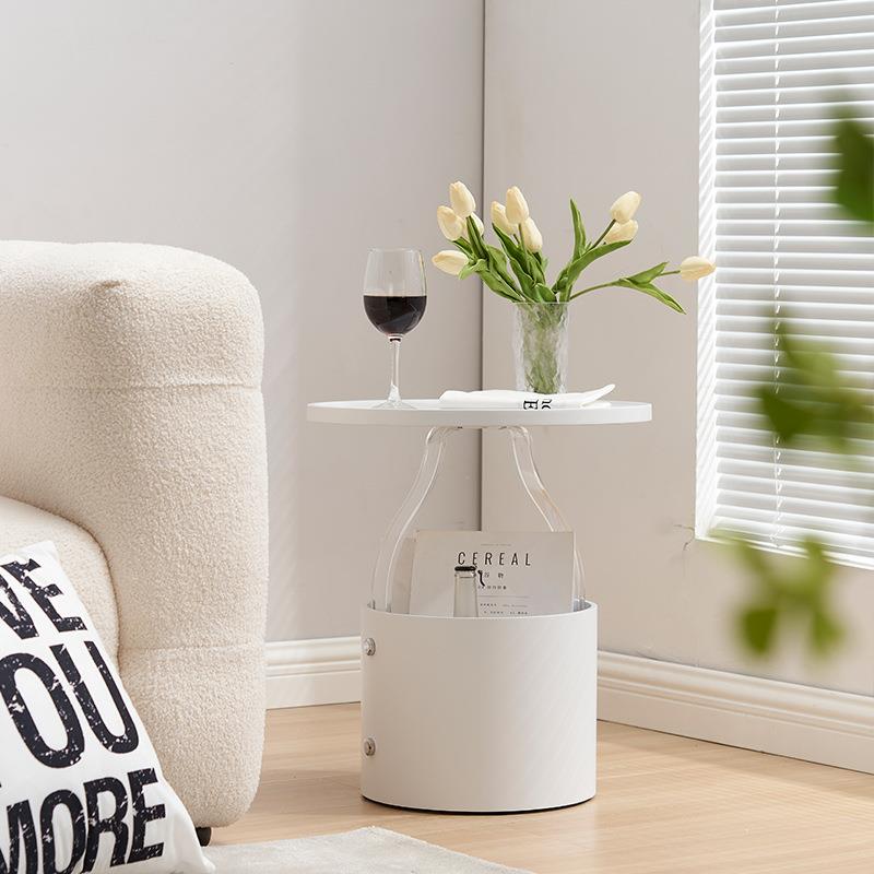 沙发边几家用悬浮小茶几简约圆桌现代轻奢移动茶台创意收纳床边桌