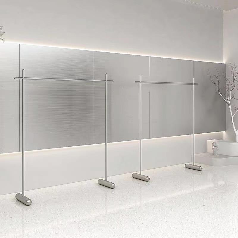 服装店展示架挂衣架网红陈列装饰道具女装中岛落地式不锈钢货架子