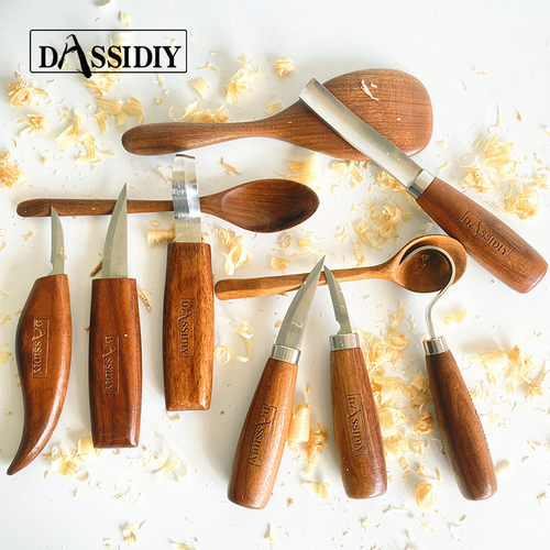 Dassidiy木工修边挖勺刀雕刻刀手工刻刀diy木工具套装桃木木削刀