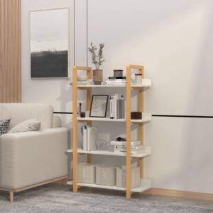 2025新款落地置物架杂物架多层松木收纳架客厅厨房卧室书房储物架