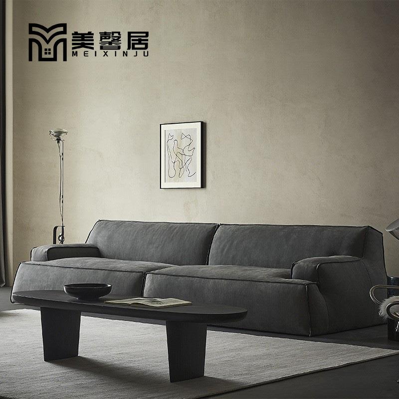 大马士革沙发轻奢设计师直排三人位磨砂科技布baxter沙发工厂直销