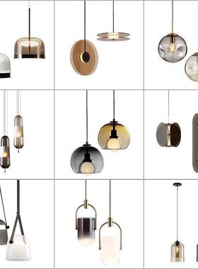 北欧餐厅小吊灯轻奢创意店铺装饰艺术吧台单头设计师玻璃灯罩灯具