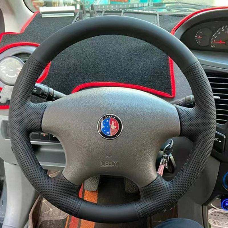 适用于吉利GC7金刚方向盘套真皮金鹰英伦CS6/CS7把套专用全包手缝