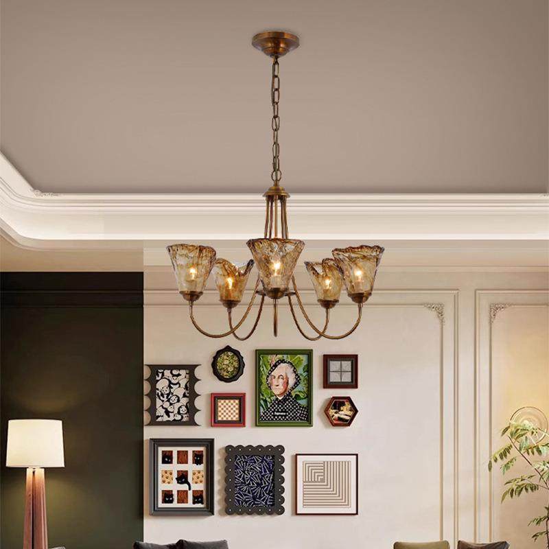 美式复古全铜餐厅吊灯简约个性法式卧室客厅书房玻璃灯具,清洗/食品/商业设备,风口/风叶/风机配件,淘宝优惠券,粉丝福利购,淘宝优惠卷