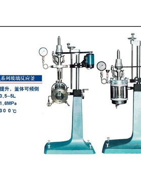 玻璃反应釜，磁力密封，GMR1-1.2真空智能耐腐蚀智能控温密闭式