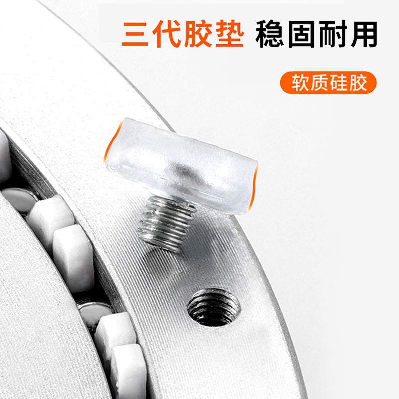 铝合金家用餐桌转盘底座消音玻璃大理石圆桌面旋转转芯轨道轴承