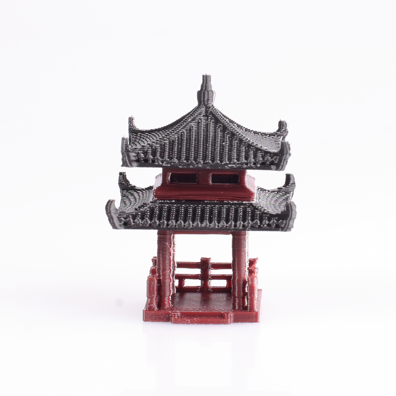 造景四方小凉亭假山水陆缸鱼缸庭院盆景书房中式古建筑模型小摆件