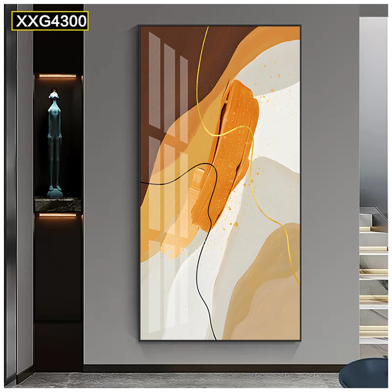 玄关入户正对门肌理挂画客厅抽象油画几何装饰画床头餐厅卧室走廊图片
