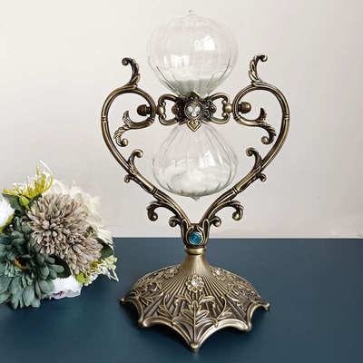 沙漏计时器30分钟摆件生日礼物创意水晶个性半小时水滴复古装饰品