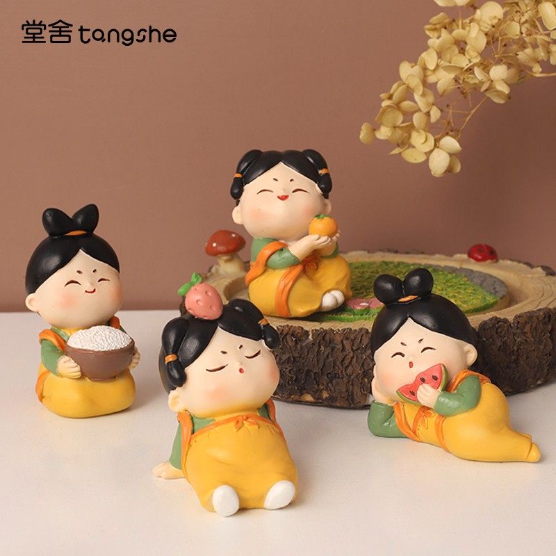 古风唐小摆件可爱少女心家居装饰品创意中式玩偶礼物桌面摆设,家居饰品,装饰摆件,淘宝优惠券,粉丝福利购,淘宝优惠卷