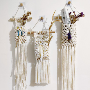 手工编织纸巾盒卫生间壁挂纸巾架餐巾纸盒卫生纸网兜架