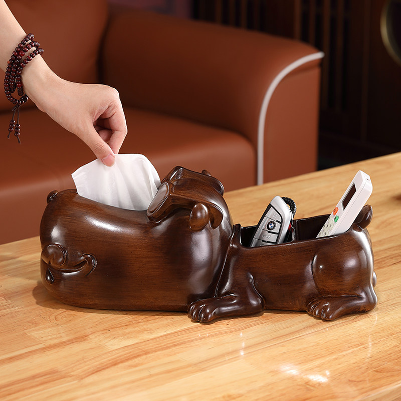 创意抽纸盒家用纸巾盒客厅高档轻奢风法斗狗茶几放收纳摆件,收纳整理,纸巾盒,淘宝优惠券,粉丝福利购,淘宝优惠卷