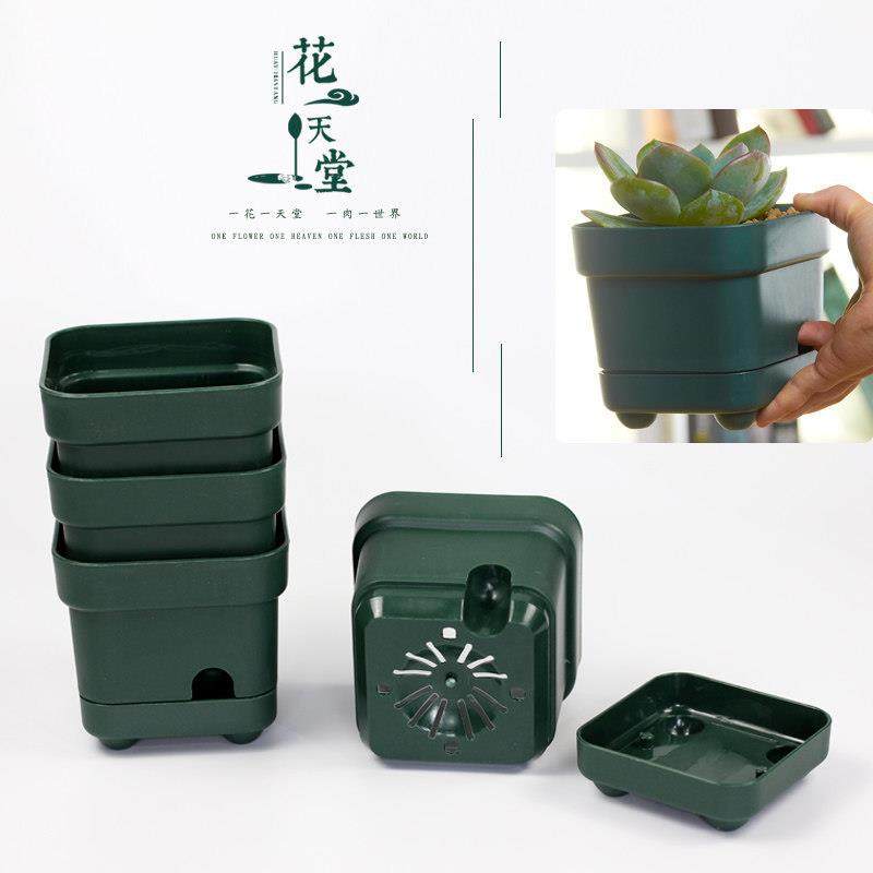 多肉植物方盆塑料四足地气盆 蓄水花盆 加厚绿植花卉盆景盆带托盘,厨房电器,商用磨粉机/药材粉碎机,淘宝优惠券,粉丝福利购,淘宝优惠卷