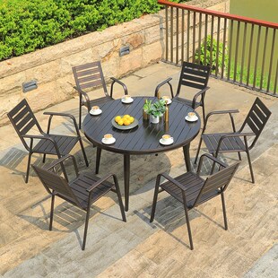 铝合金户外桌椅阳台休闲庭院露天室外露台花园别墅院子里的餐桌椅