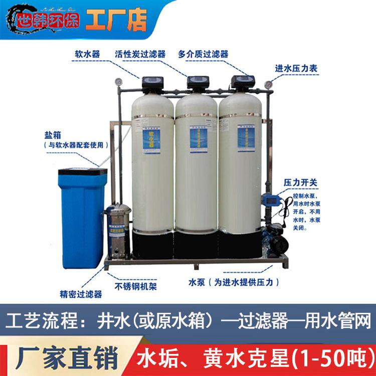 大中型工业净水设备地下井水处理设备除铁锰泥沙水垢净水器软水器