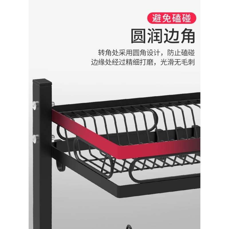Black kitchen sink bowl rack drain water rack bowl dish pla1